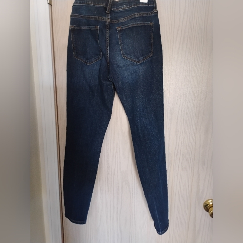 Old Navy Rockstar Women's Dark Blue Jeans - Picture 2 of 4